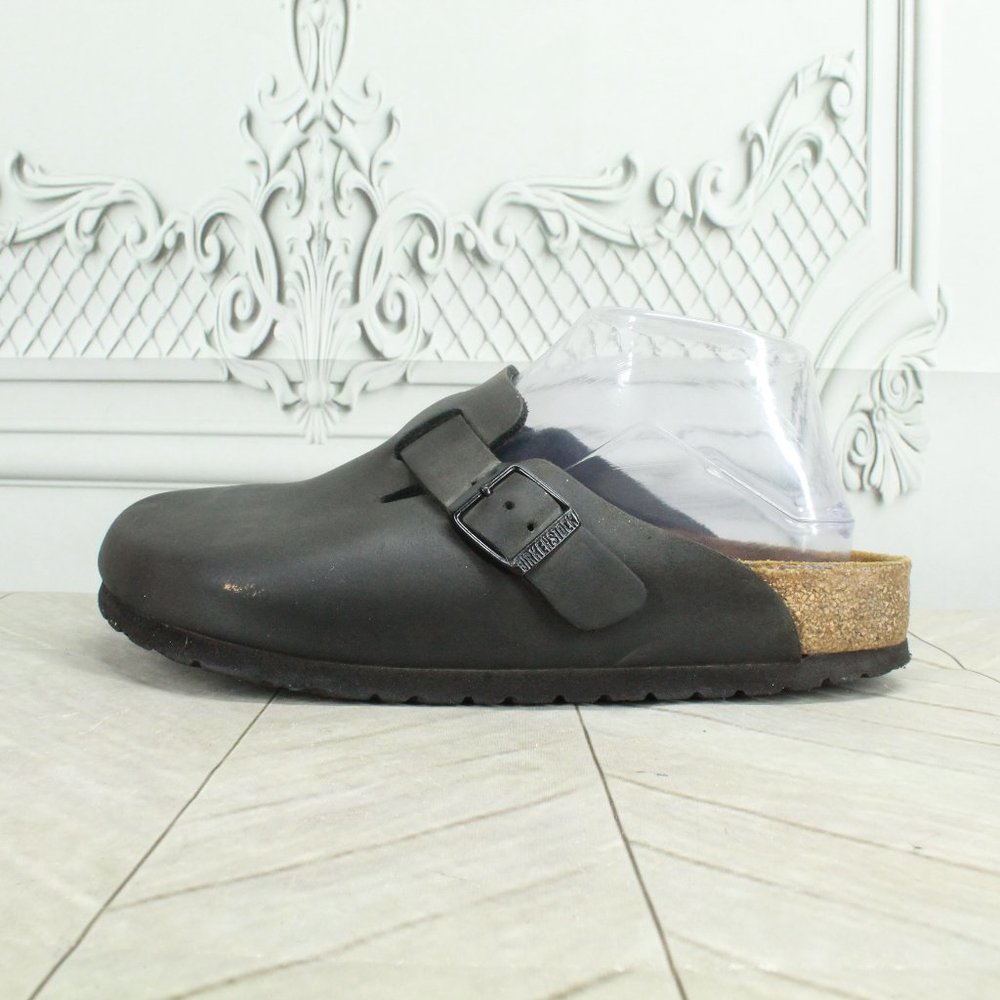 Birkenstock Betula Black Leather Comfort Slip On Mule Clogs Size 33 US 7 - Picture 1 of 9